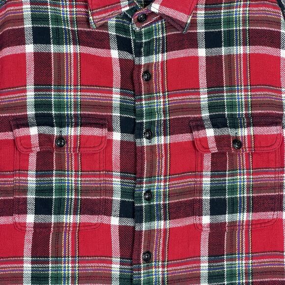 Polo Ralph Lauren Shirt Mens Large Red Plaid Flannel Regular Fit Pockets‎ - Picture 7 of 11